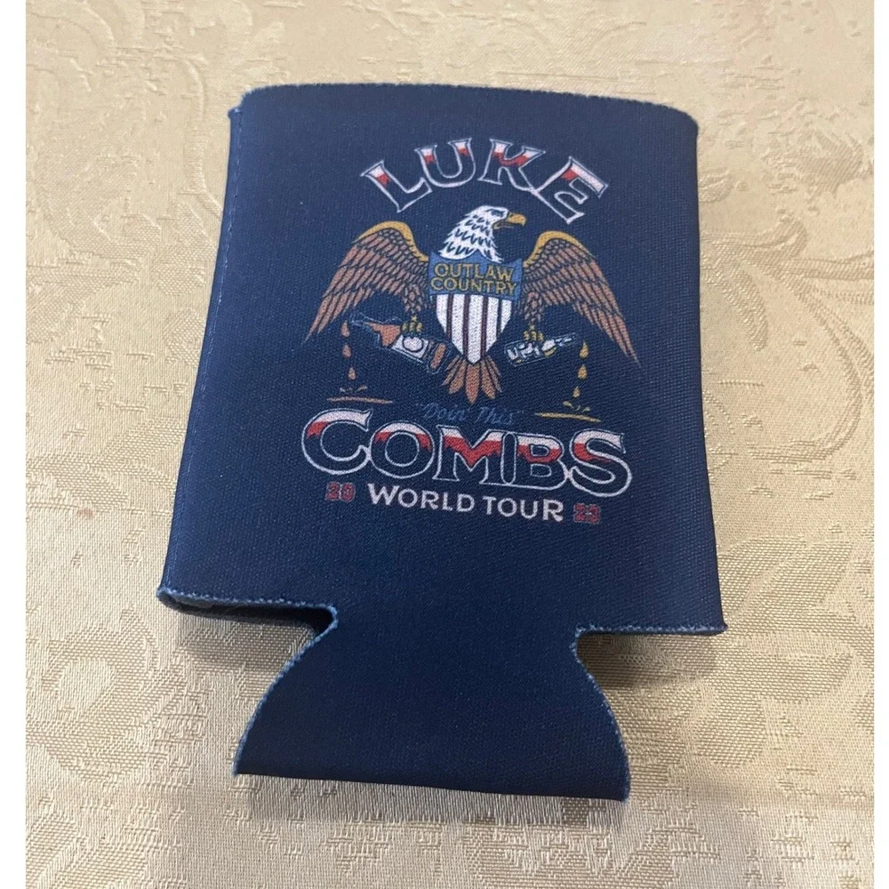 Luke Combs Koozie Unisex OS Navy Blue Excellent 2023 World Tour Outlaw‎ Country